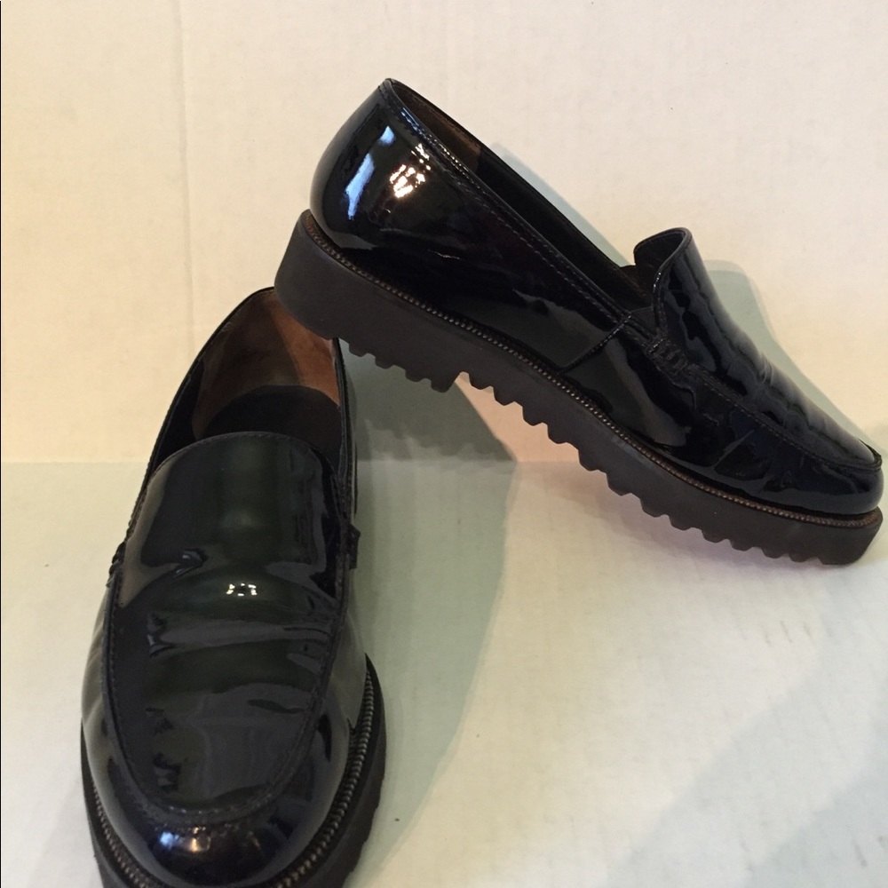 Paul Green Patent Leather Platform Loafer Size 7.5